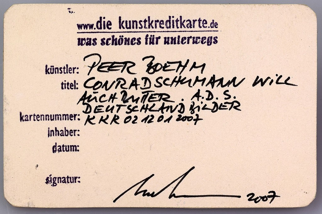 Peer Boehm - Kunstkreditkarte - 02-12012007 Rückseite