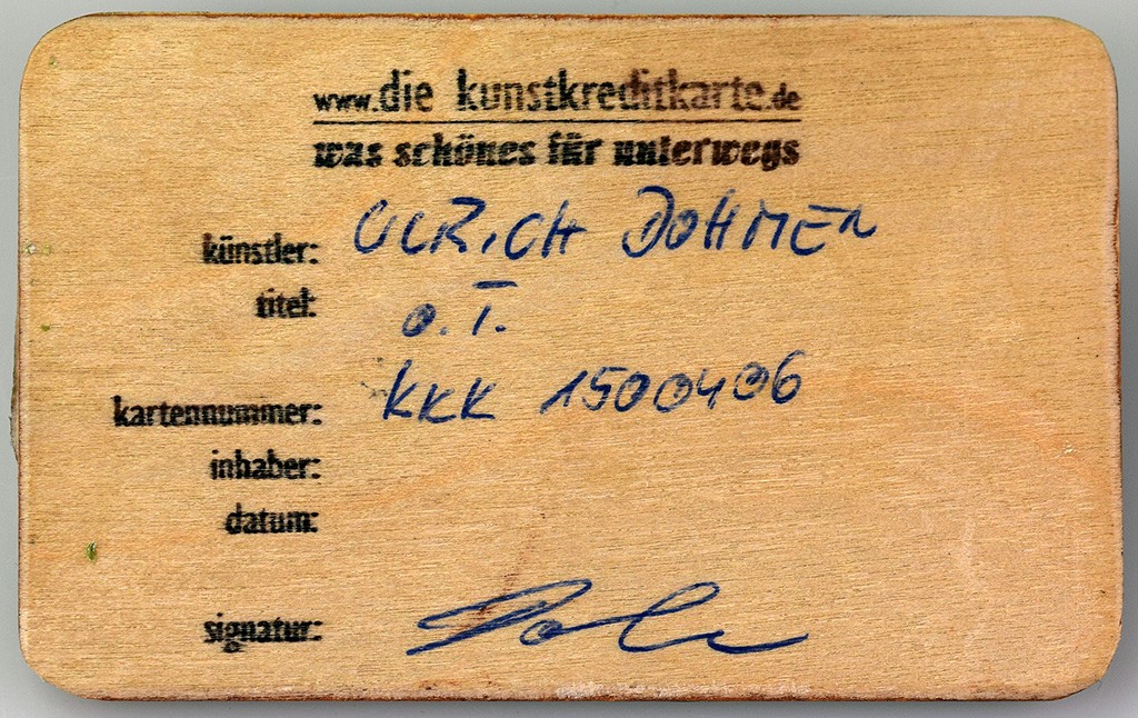 Ulrich Dohmen - Kunstkreditkarte - 150iv06 Rückseite