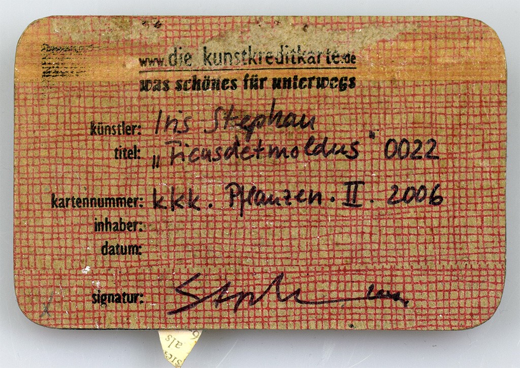 Iris Stephan - Kunstkreditkarte - 022.Pflanzen.ii.2006 Rückseite