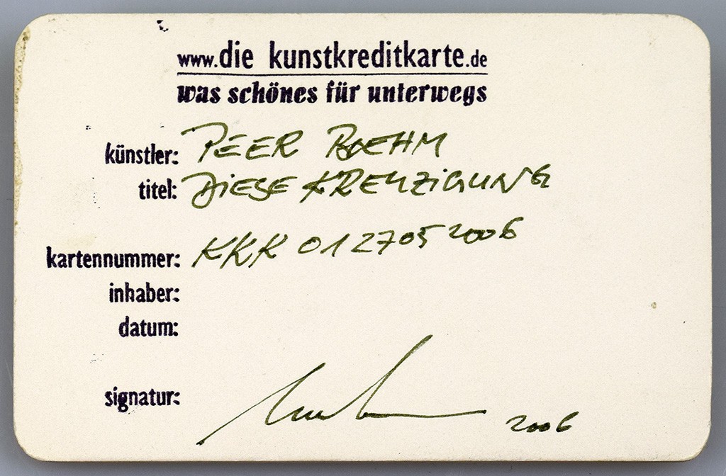 Peer Boehm - Kunstkreditkarte - 01-27052006 Rückseite
