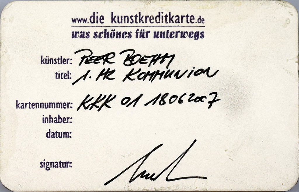 Peer Boehm - Kunstkreditkarte - 01-18062007 Rückseite
